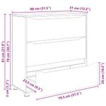 Casa si Gradina - Mobilier - Dulapuri si sifoniere - Dulapuri - Dulap de depozitare Stejar fumuriu 80 x 31 x 81 cm - Infinity.ro