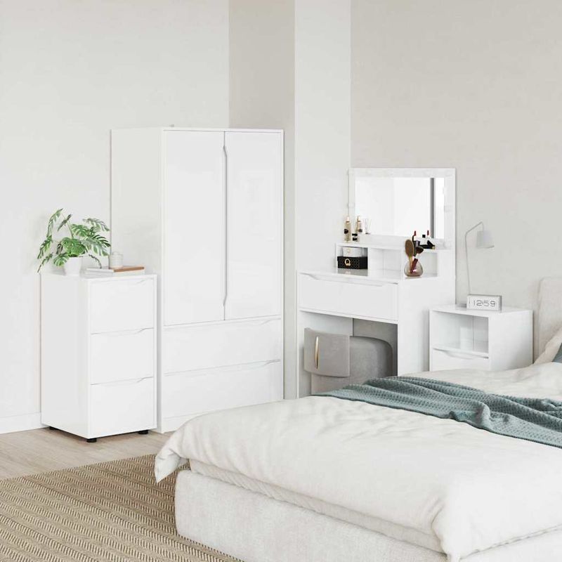 Casa si Gradina - Mobilier - Dulapuri si sifoniere - Dulapuri - Dulap de depozitare Alb lucios 40 x 48 x 81 cm Lemn compozit - Infinity.ro