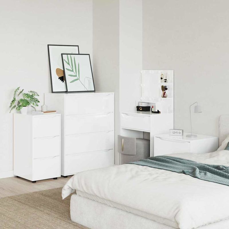 Casa si Gradina - Mobilier - Dulapuri si sifoniere - Dulapuri - Dulap de depozitare Alb lucios 40 x 48 x 81 cm Lemn compozit - Infinity.ro