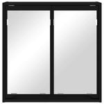 Casa si Gradina - Mobilier - Mobilier baie - Corpuri baie - Dulap cu oglinda pentru baie cu raft Negru 60 x 20 x 60 cm - Infinity.ro