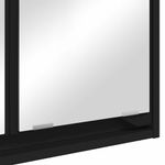 Casa si Gradina - Mobilier - Mobilier baie - Corpuri baie - Dulap cu oglinda pentru baie cu raft Negru 60 x 20 x 60 cm - Infinity.ro