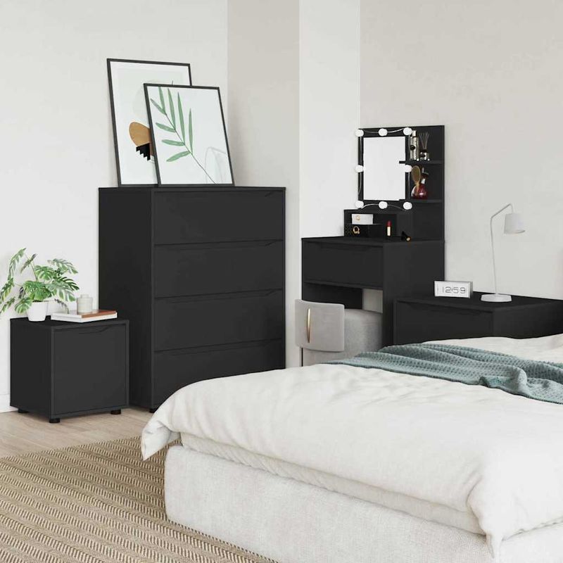 Casa si Gradina - Mobilier - Dulapuri si sifoniere - Dulapuri - Dulap de Baie Negru 40,5 x 40 x 44 cm Lemn compozit - Infinity.ro