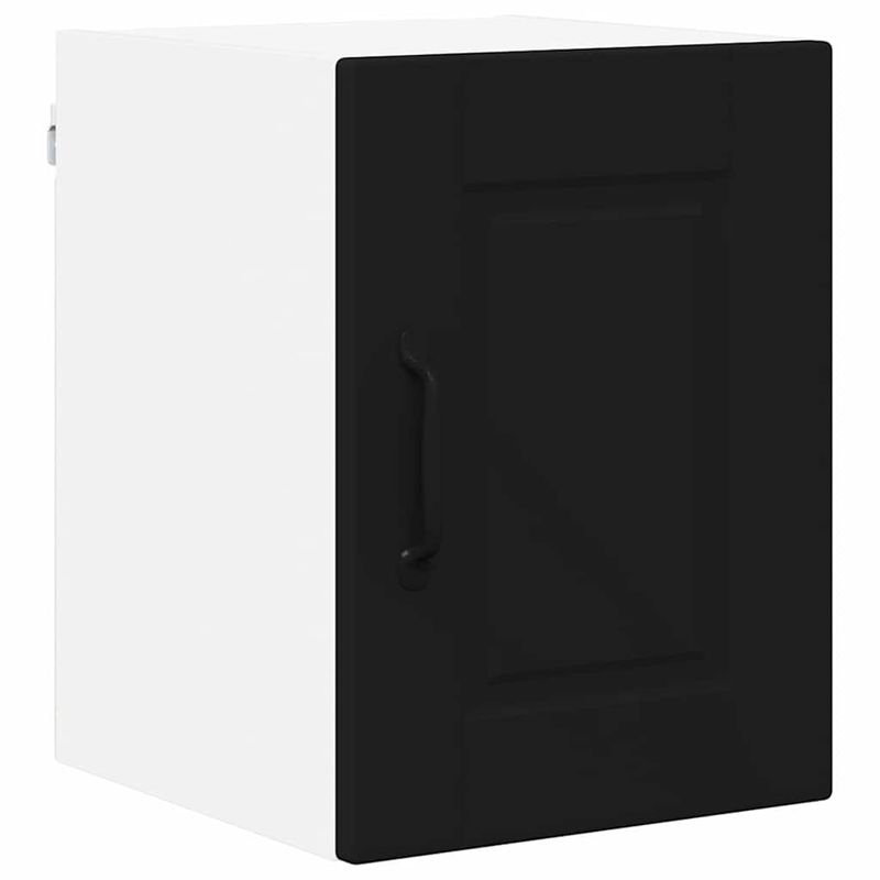 Casa si Gradina - Mobilier - Comode si corpuri - Corpuri bucatarie - Dulap suspendat de bucatarie cu usa 2 pcs Negru 30 x 31 x 40 cm - Infinity.ro