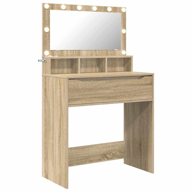 Casa si Gradina - Mobilier - Comode si corpuri - Masute de toaleta - Mese de toaleta pentru dormitor cu sertar Stejar Sonoma - Infinity.ro