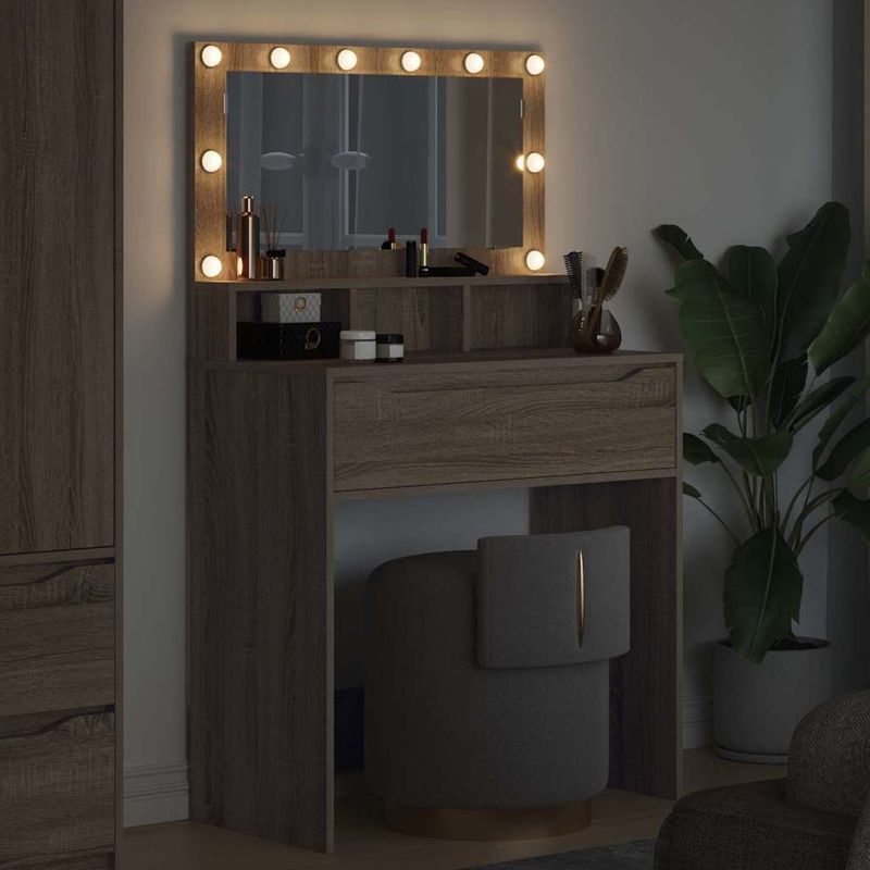Casa si Gradina - Mobilier - Comode si corpuri - Masute de toaleta - Mese de toaleta pentru dormitor cu sertar Stejar Sonoma - Infinity.ro