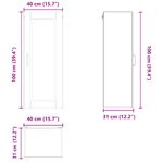 Casa si Gradina - Mobilier - Comode si corpuri - Corpuri bucatarie - Dulap suspendat de bucatarie Stejar fumuriu 40 x 31 x 100 cm - Infinity.ro