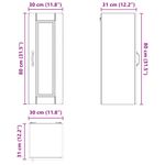 Casa si Gradina - Mobilier - Comode si corpuri - Corpuri bucatarie - Dulap suspendat de bucatarie cu raft Lemn Vechi 30 x 31 x 80 cm - Infinity.ro