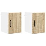 Casa si Gradina - Mobilier - Comode si corpuri - Corpuri bucatarie - Dulap suspendat de bucatarie cu raft cu usa 2 pcs Stejar Sonoma - Infinity.ro