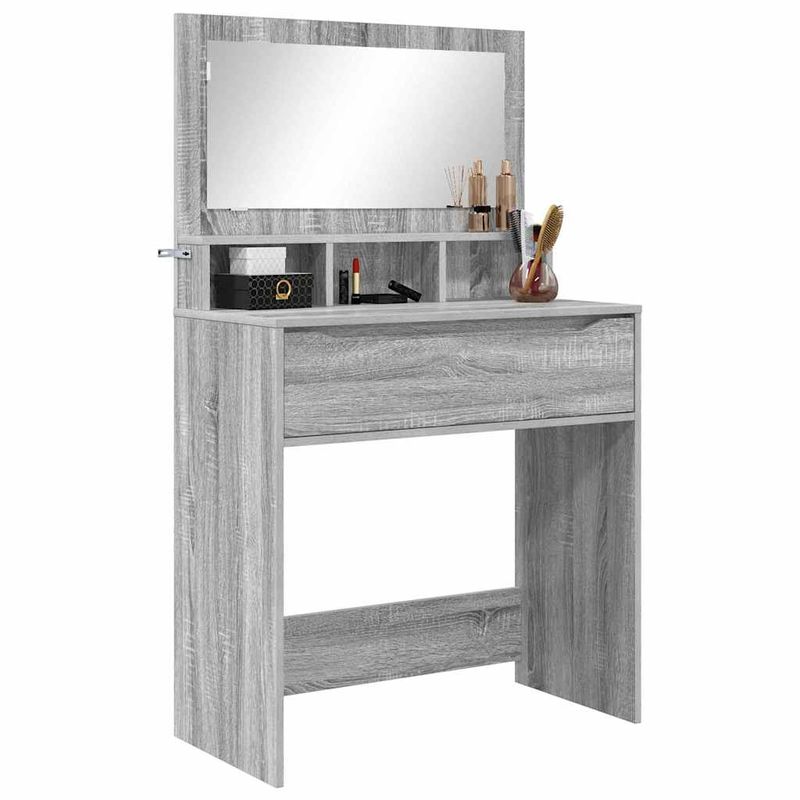 Casa si Gradina - Mobilier - Comode si corpuri - Masute de toaleta - Mese de toaleta pentru dormitor Gri Sonoma 80 x 39,6 x 135 cm - Infinity.ro