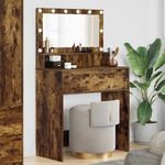 Casa si Gradina - Mobilier - Comode si corpuri - Masute de toaleta - Mese de toaleta pentru dormitor cu sertar Stejar fumuriu - Infinity.ro