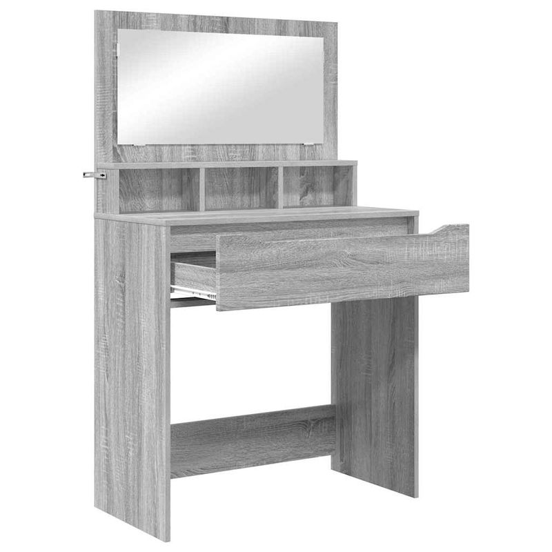 Casa si Gradina - Mobilier - Comode si corpuri - Masute de toaleta - Mese de toaleta pentru dormitor Gri Sonoma 80 x 39,6 x 135 cm - Infinity.ro