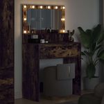 Casa si Gradina - Mobilier - Comode si corpuri - Masute de toaleta - Mese de toaleta pentru dormitor cu sertar Stejar fumuriu - Infinity.ro