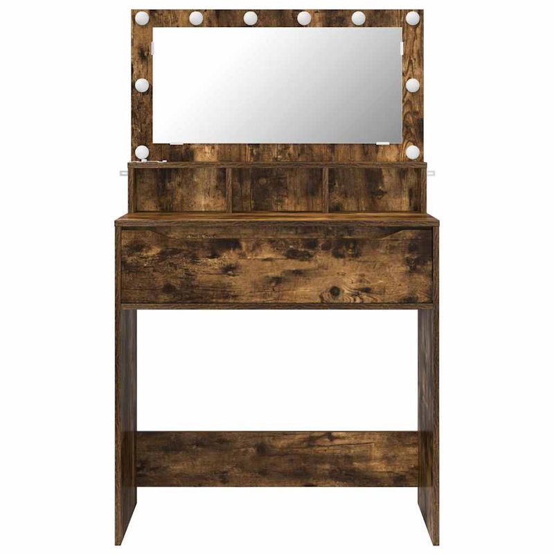 Casa si Gradina - Mobilier - Comode si corpuri - Masute de toaleta - Mese de toaleta pentru dormitor cu sertar Stejar fumuriu - Infinity.ro