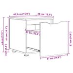 Casa si Gradina - Mobilier - Dulapuri si sifoniere - Dulapuri - Dulap de Baie Stejar Artizanal 40,5 x 40 x 44 cm Lemn compozit - Infinity.ro