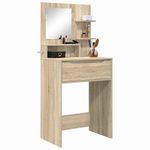 Casa si Gradina - Mobilier - Comode si corpuri - Masute de toaleta - Mese de toaleta pentru dormitor cu sertar cu raft Stejar Sonoma - Infinity.ro