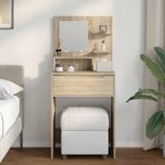 Casa si Gradina - Mobilier - Comode si corpuri - Masute de toaleta - Mese de toaleta pentru dormitor cu sertar cu raft Stejar Sonoma - Infinity.ro