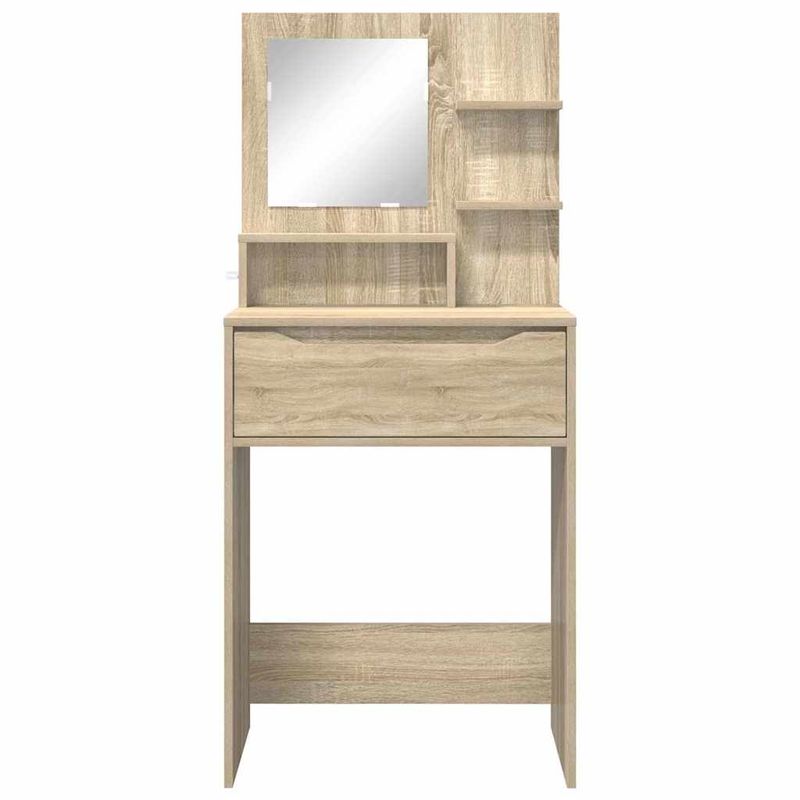 Casa si Gradina - Mobilier - Comode si corpuri - Masute de toaleta - Mese de toaleta pentru dormitor cu sertar cu raft Stejar Sonoma - Infinity.ro