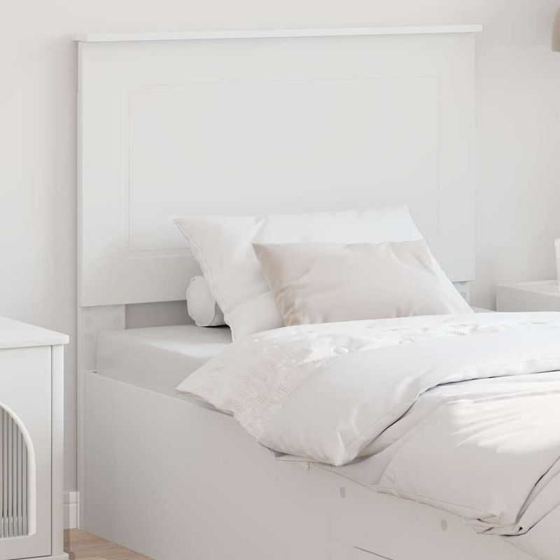 Casa si Gradina - Mobilier - Paturi si accesorii - Accesorii paturi - Tablie cu dulap si LED, alb, 180x16,5x103,5 cm - Infinity.ro