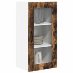 Casa si Gradina - Mobilier - Comode si corpuri - Corpuri bucatarie - Dulap suspendat de bucatarie cu raft 2 pcs Stejar fumuriu - Infinity.ro