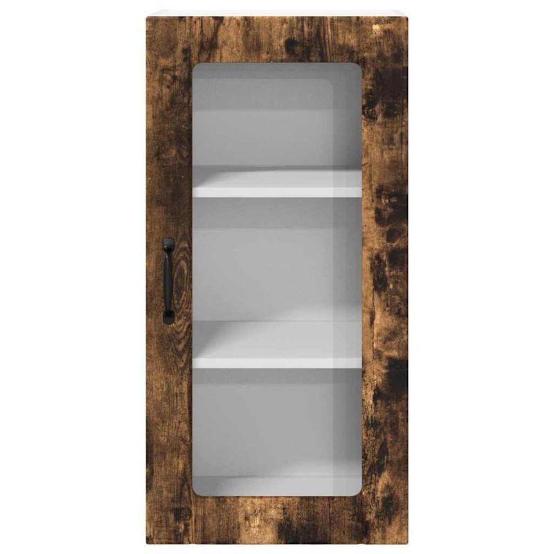 Casa si Gradina - Mobilier - Comode si corpuri - Corpuri bucatarie - Dulap suspendat de bucatarie cu raft 2 pcs Stejar fumuriu - Infinity.ro