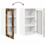 Casa si Gradina - Mobilier - Comode si corpuri - Corpuri bucatarie - Dulap suspendat de bucatarie cu raft 2 pcs Stejar fumuriu - Infinity.ro