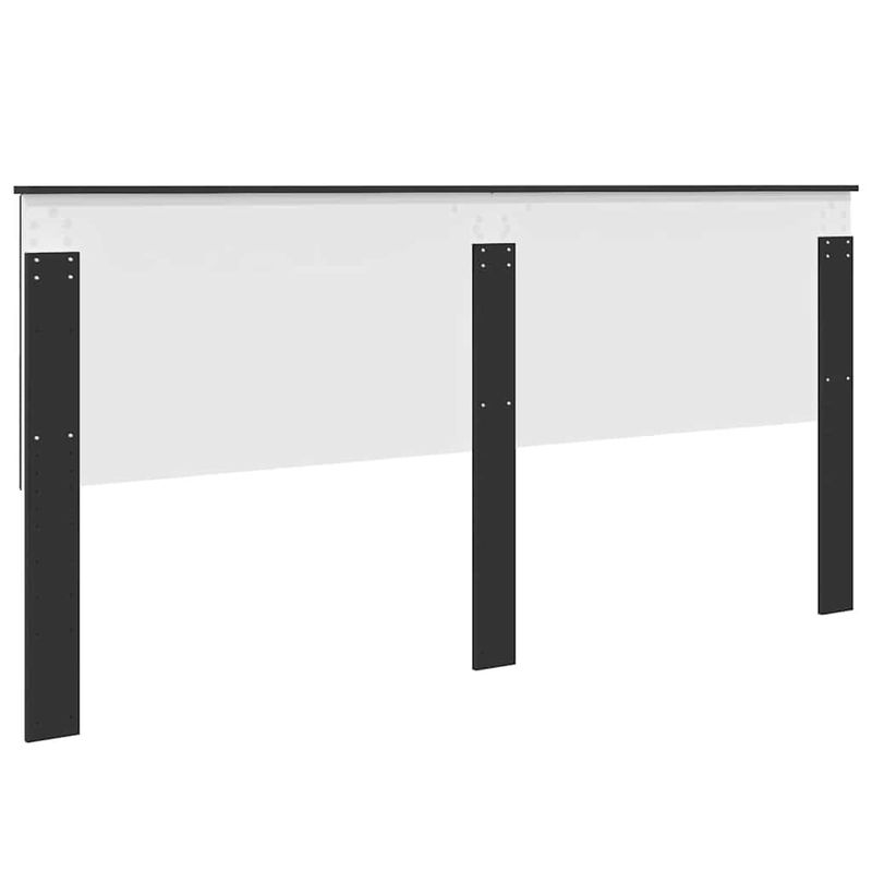 Casa si Gradina - Mobilier - Paturi si accesorii - Accesorii paturi - Tablie de pat cu dulap si LED, stejar sonoma, 200x17x102 cm - Infinity.ro