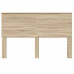 Casa si Gradina - Mobilier - Paturi si accesorii - Accesorii paturi - Tablie de pat cu LED cappuccino 80x5x118/128cm, piele ecologica - Infinity.ro