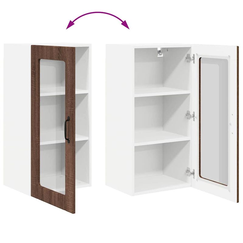 Casa si Gradina - Mobilier - Comode si corpuri - Corpuri bucatarie - Dulap suspendat de bucatarie Stejar inchis 40 x 31 x 80 cm - Infinity.ro