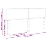 Casa si Gradina - Mobilier - Paturi si accesorii - Accesorii paturi - Tablie de pat cu LED, alb, 183x16x78/88 cm, piele ecologica - Infinity.ro