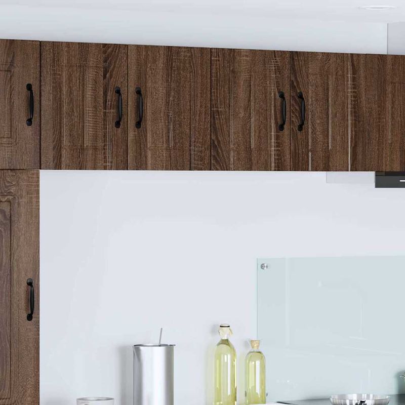 Casa si Gradina - Mobilier - Comode si corpuri - Corpuri bucatarie - Dulapuri de perete pentru bucatarie cu raft 2 pcs Stejar inchis - Infinity.ro