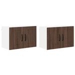 Casa si Gradina - Mobilier - Comode si corpuri - Corpuri bucatarie - Dulapuri de perete pentru bucatarie cu raft 2 pcs Stejar inchis - Infinity.ro