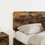 Casa si Gradina - Mobilier - Paturi si accesorii - Accesorii paturi - Tablie de pat cu aripioare, crem, 183x23x118/128 cm, textil - Infinity.ro
