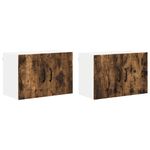 Casa si Gradina - Mobilier - Comode si corpuri - Corpuri bucatarie - Dulapuri de perete pentru bucatarie cu usa 2 pcs Stejar fumuriu - Infinity.ro