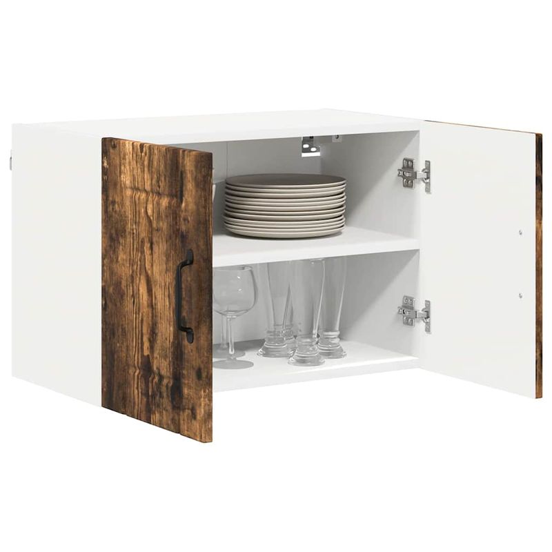 Casa si Gradina - Mobilier - Comode si corpuri - Corpuri bucatarie - Dulapuri de perete pentru bucatarie cu usa 2 pcs Stejar fumuriu - Infinity.ro
