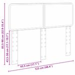 Casa si Gradina - Mobilier - Paturi si accesorii - Accesorii paturi - Tablie cu LED-uri, crem, 160x5x118/128 cm, piele ecologica - Infinity.ro