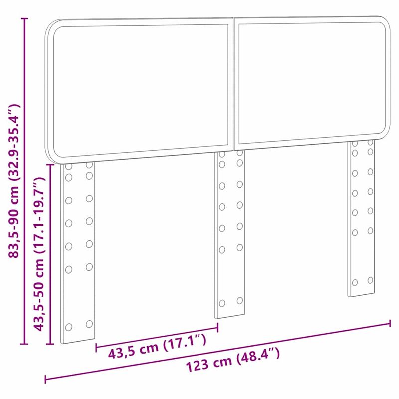 Casa si Gradina - Mobilier - Paturi si accesorii - Accesorii paturi - Tablie cu LED-uri, crem, 160x5x118/128 cm, piele ecologica - Infinity.ro