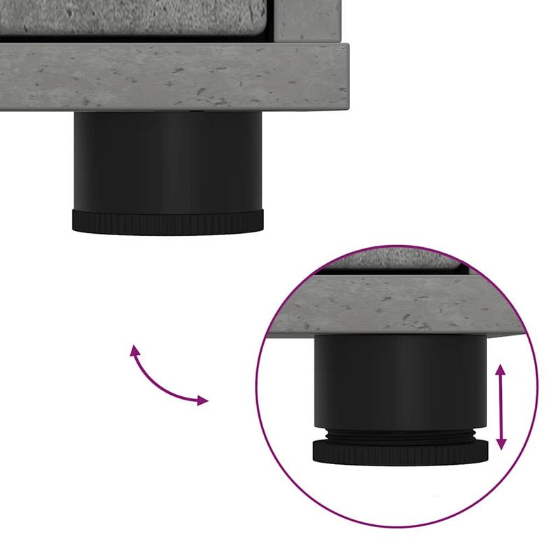 Casa si Gradina - Mobilier - Dulapuri si sifoniere - Dulapuri - Dulap de depozitare Gri din beton 60 x 48 x 57 cm Lemn compozit - Infinity.ro