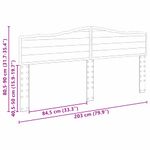 Casa si Gradina - Mobilier - Paturi si accesorii - Accesorii paturi - Tablie de pat cu aripioare gri inchis 93x16x78/88 cm catifea - Infinity.ro