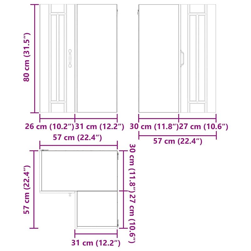 Casa si Gradina - Mobilier - Comode si corpuri - Corpuri bucatarie - Dulap de bucatarie cu raft Alb 57 x 57 x 80 cm Lemn compozit - Infinity.ro