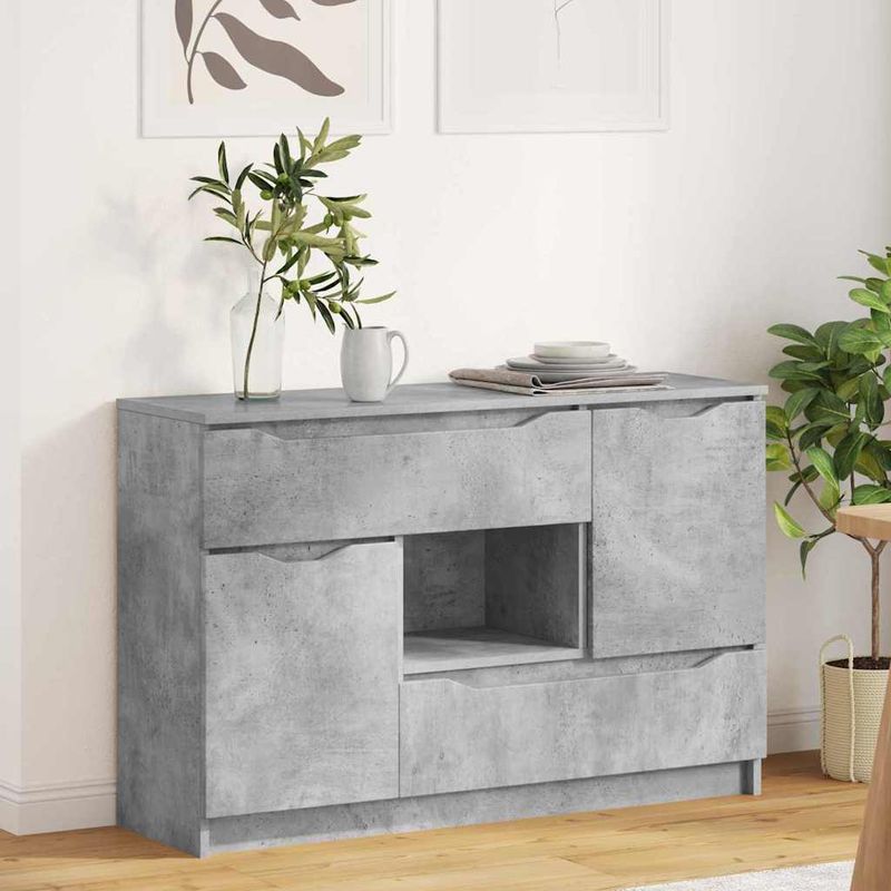 Casa si Gradina - Mobilier - Comode si corpuri - Comode - Bufet cu sertar Gri din beton 100 x 30 x 65,6 Lemn compozit - Infinity.ro