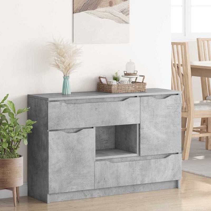 Casa si Gradina - Mobilier - Comode si corpuri - Comode - Bufet cu sertar Gri din beton 100 x 30 x 65,6 Lemn compozit - Infinity.ro