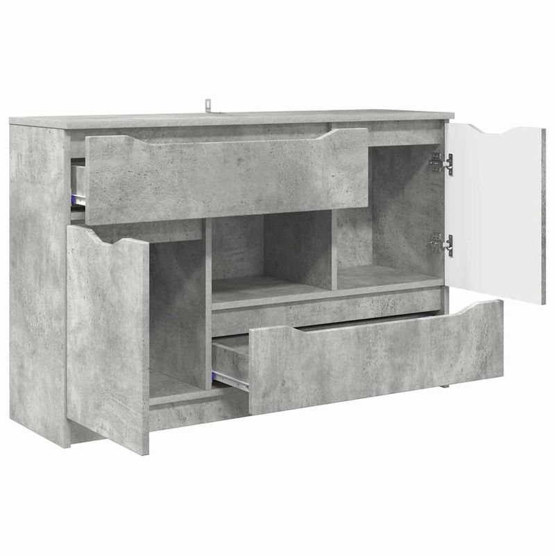 Casa si Gradina - Mobilier - Comode si corpuri - Comode - Bufet cu sertar Gri din beton 100 x 30 x 65,6 Lemn compozit - Infinity.ro
