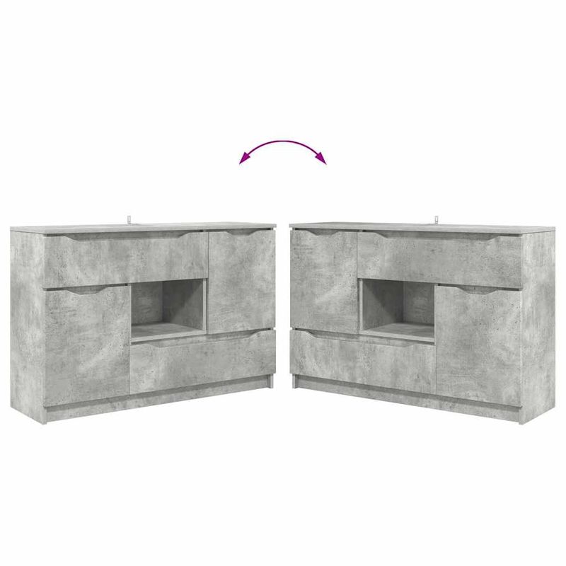 Casa si Gradina - Mobilier - Comode si corpuri - Comode - Bufet cu sertar Gri din beton 100 x 30 x 65,6 Lemn compozit - Infinity.ro