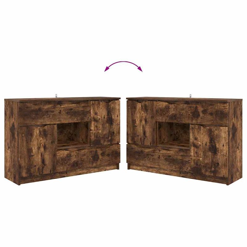 Casa si Gradina - Mobilier - Comode si corpuri - Comode - Bufet cu sertar Stejar fumuriu 100 x 30 x 65,6 Lemn compozit - Infinity.ro