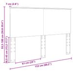 Casa si Gradina - Mobilier - Paturi si accesorii - Accesorii paturi - Tablie de depozitare cu raft Lemn vechi 120 cm Lemn compozit - Infinity.ro