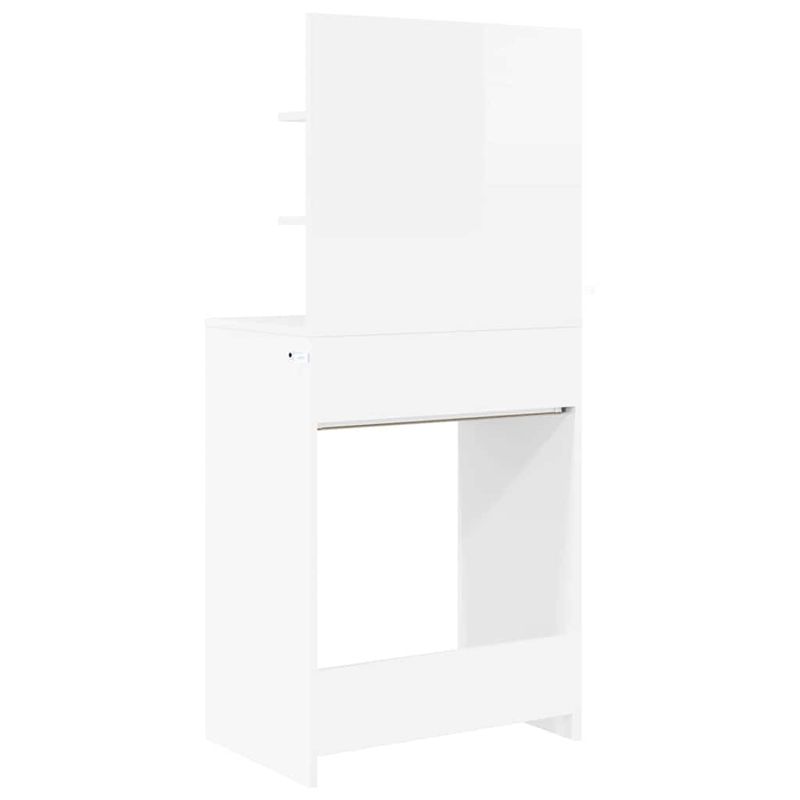 Casa si Gradina - Mobilier - Comode si corpuri - Masute de toaleta - Mese de toaleta pentru dormitor Alb lucios 80 x 39,6 x 135 cm - Infinity.ro