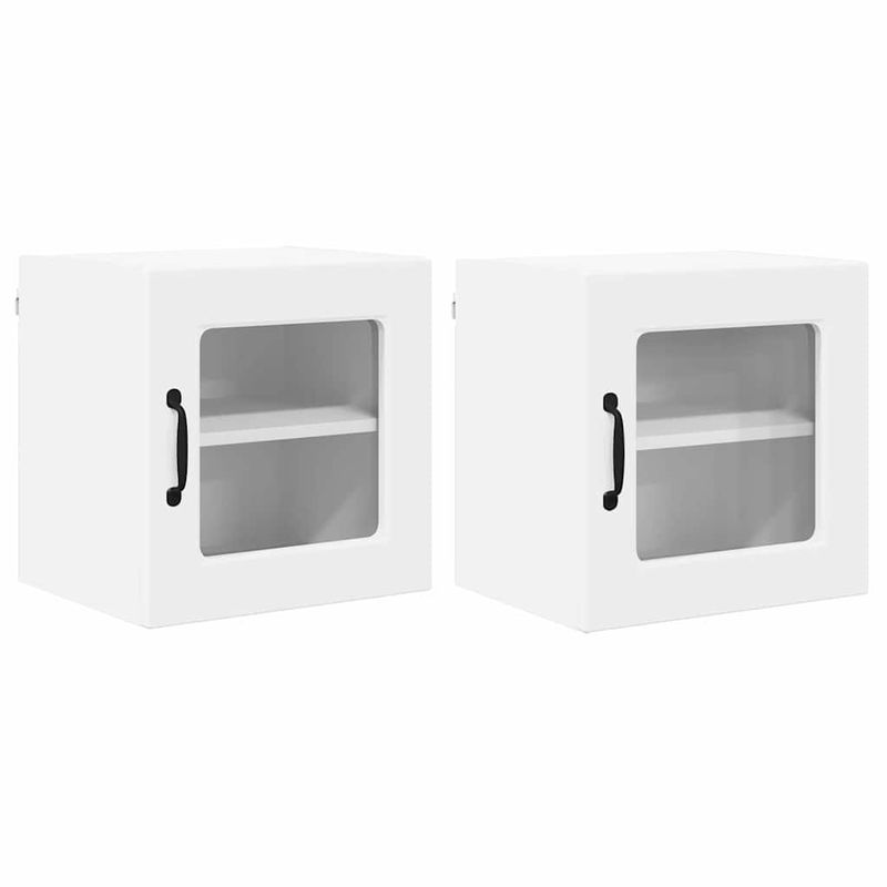 Casa si Gradina - Mobilier - Comode si corpuri - Corpuri bucatarie - Dulap suspendat de bucatarie cu raft 2 pcs Alb 40 x 31 x 40 cm - Infinity.ro