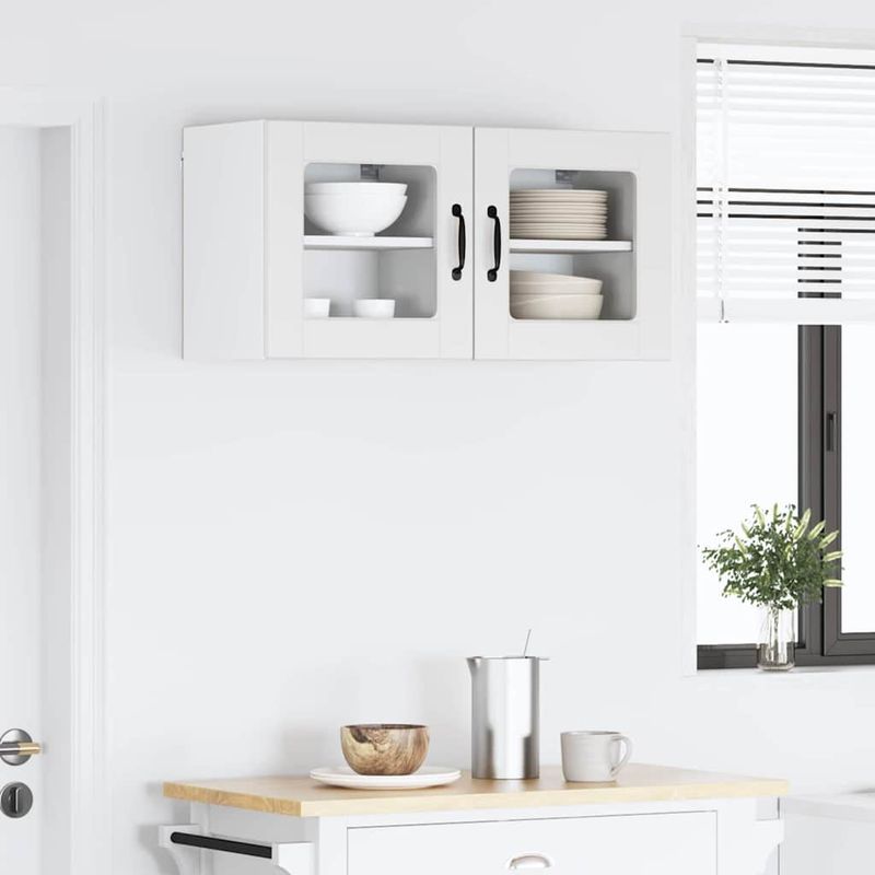 Casa si Gradina - Mobilier - Comode si corpuri - Corpuri bucatarie - Dulap suspendat de bucatarie cu raft 2 pcs Alb 40 x 31 x 40 cm - Infinity.ro