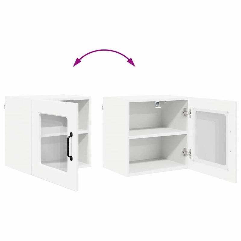 Casa si Gradina - Mobilier - Comode si corpuri - Corpuri bucatarie - Dulap suspendat de bucatarie cu raft 2 pcs Alb 40 x 31 x 40 cm - Infinity.ro