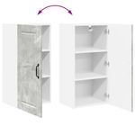 Casa si Gradina - Mobilier - Comode si corpuri - Corpuri bucatarie - Dulap suspendat de bucatarie Gri din beton 40 x 31 x 80 cm - Infinity.ro